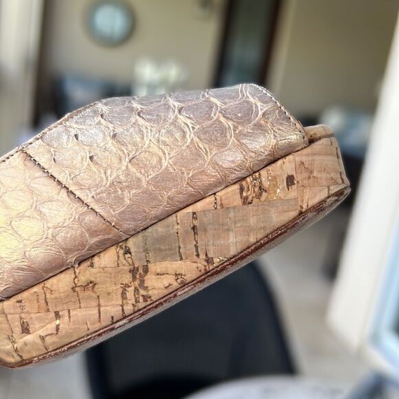 OSCAR DE LA RENTA Women’s Peep Toe Leather Slingback Heels Gold Size 37.5 - Picture 15 of 15